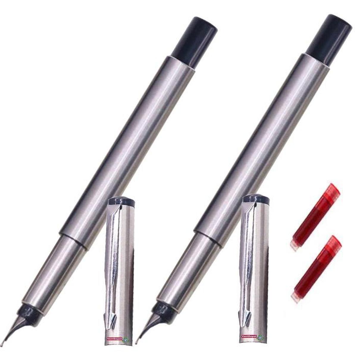 Foto 2 pulgar | Bolígrafo tipo Fuente Recargable High Monaco Mxswg-012 2 Piezas color Azul 2 Tintas Rojas
