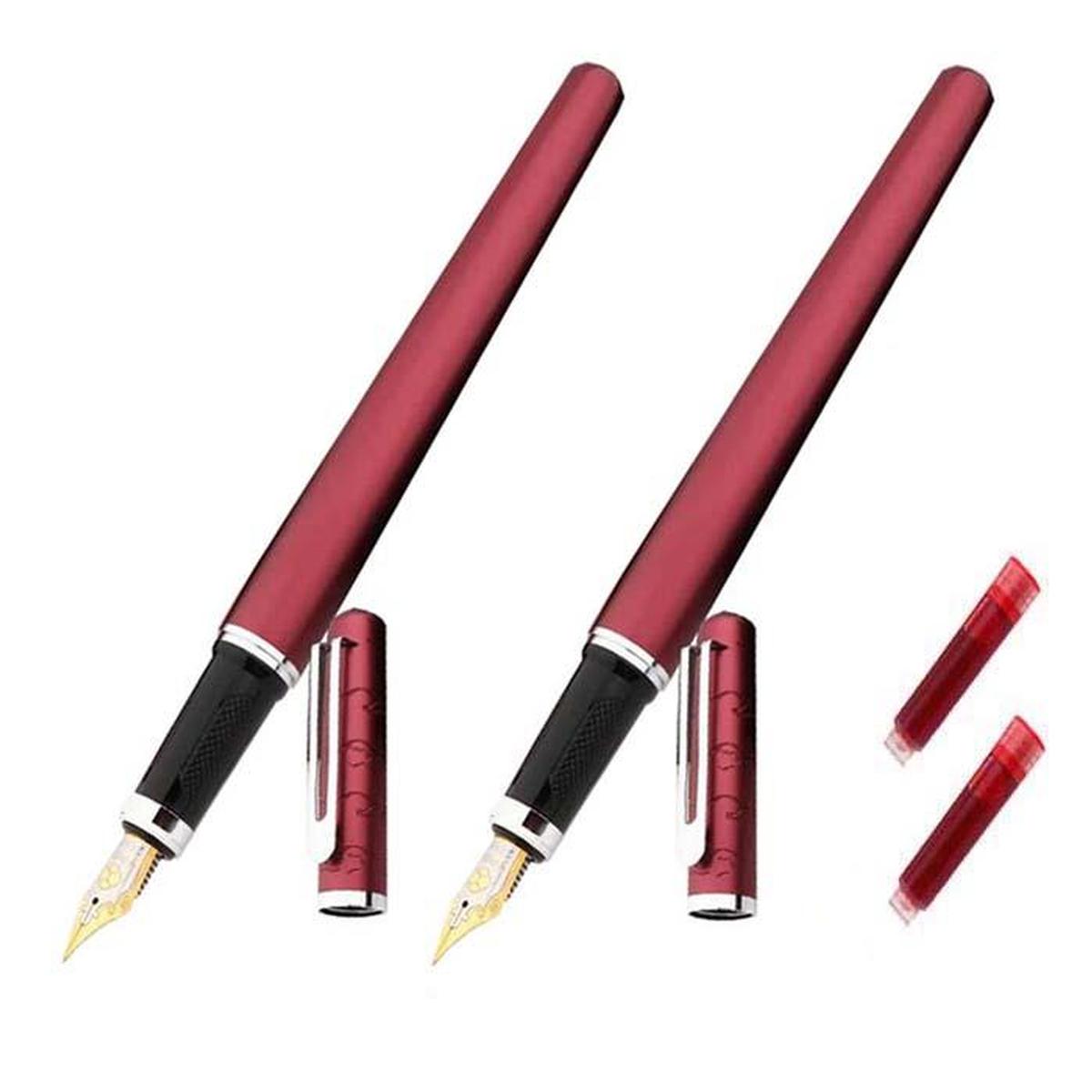 Pluma tipo Fuente High Monaco Mxluw-012 2 Piezas color Rojo