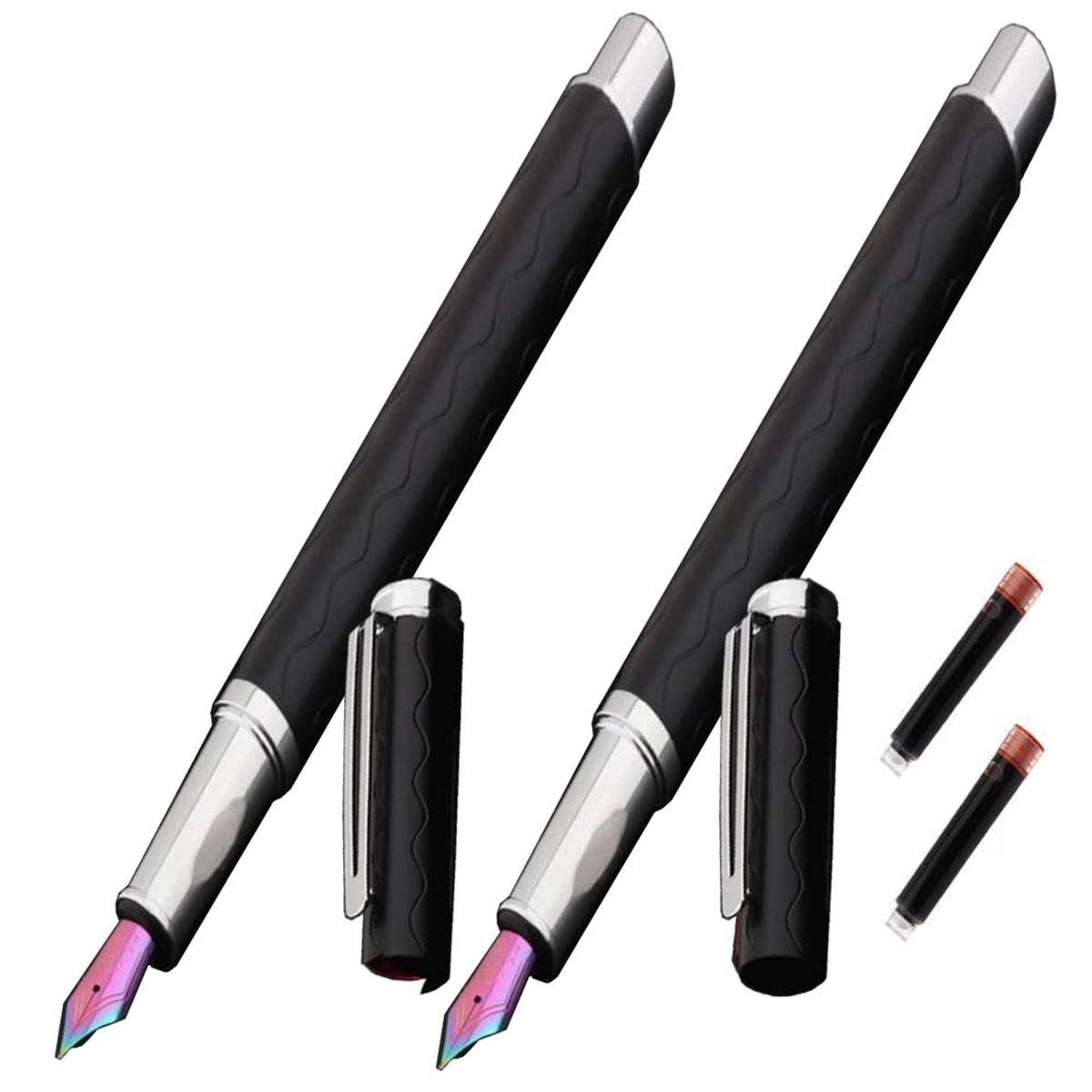 Pluma tipo Fuente High Monaco Mxsib-008 2 Piezas color Negro 2 Tintas Cafés