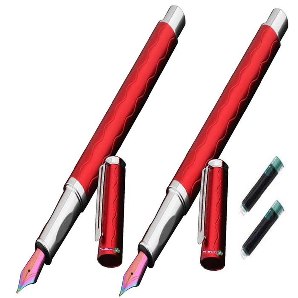 Bolígrafos tipo Fuente High Monaco Mxdse-010 2 Piezas color Rojo 2 Tintas Verdes