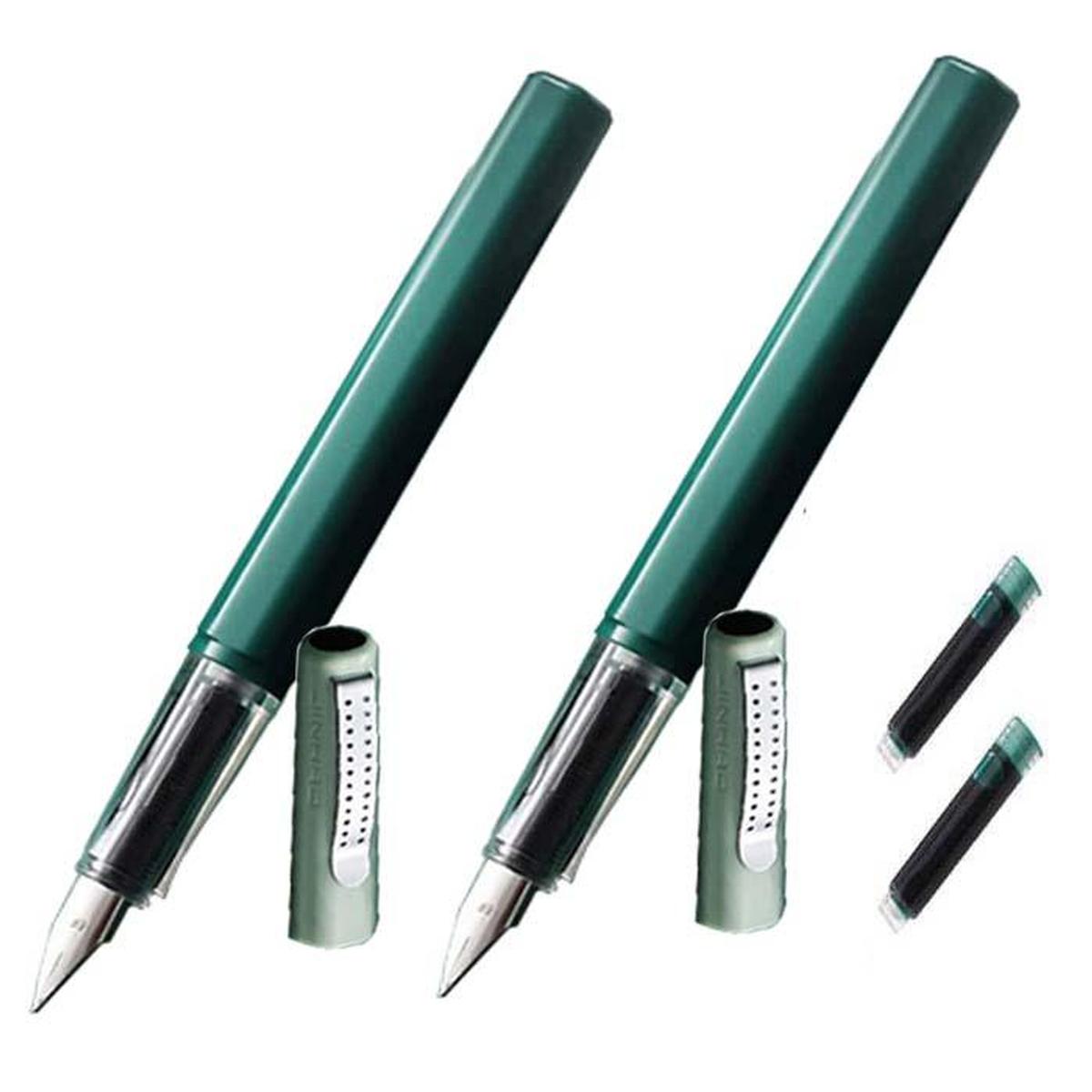 Pluma Fuente de Caligrafía High Mónaco Mxlux-010 2 Piezas color Verde