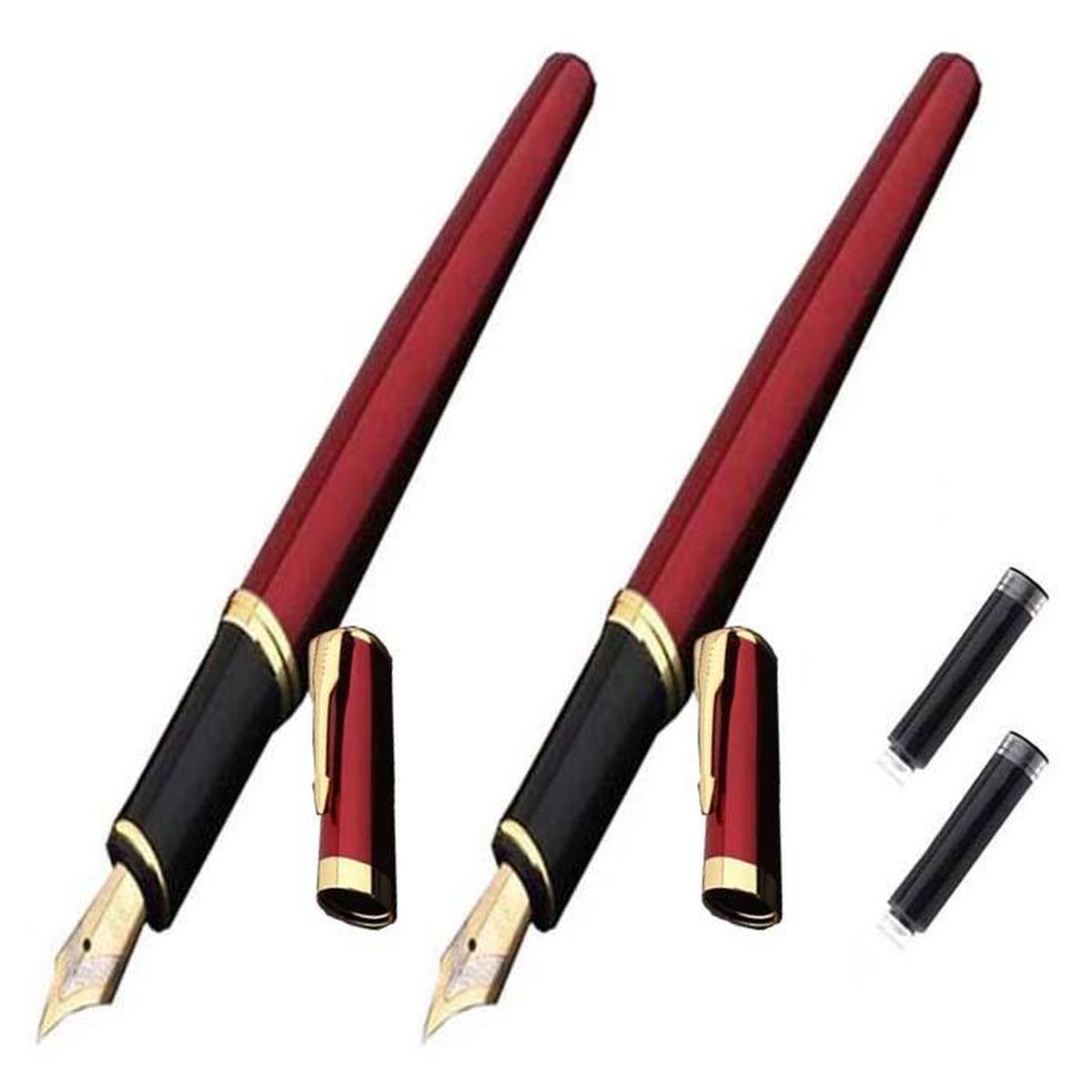 Foto 2 pulgar | Bolígrafo tipo Fuente High Mónaco  Mxarw-002 2 Piezas color Rojo