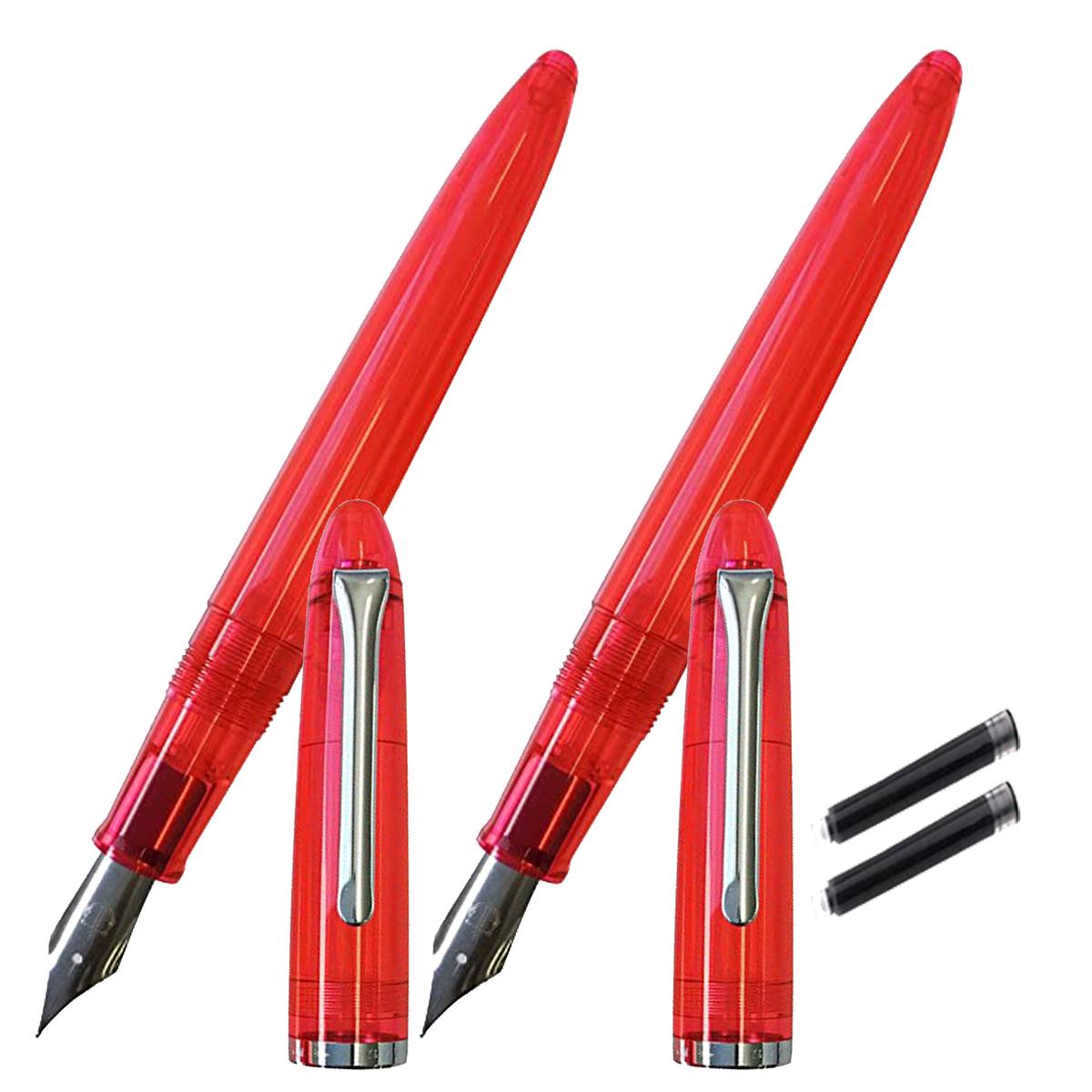 Plumas Tipo Fuentes Elegante High Monacomxrrl-002 2 Piezas Rojo