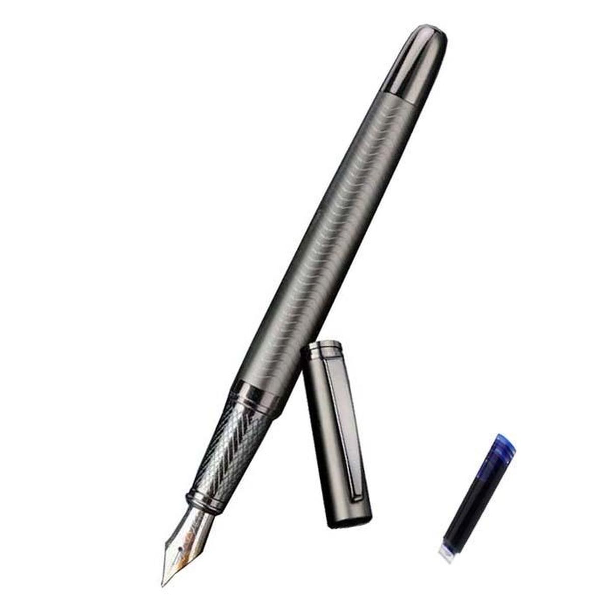 Pluma Tipo Fuente para Dibujo High Mónaco Mxsyg-005 1 PZA color Gris Tinta Azul