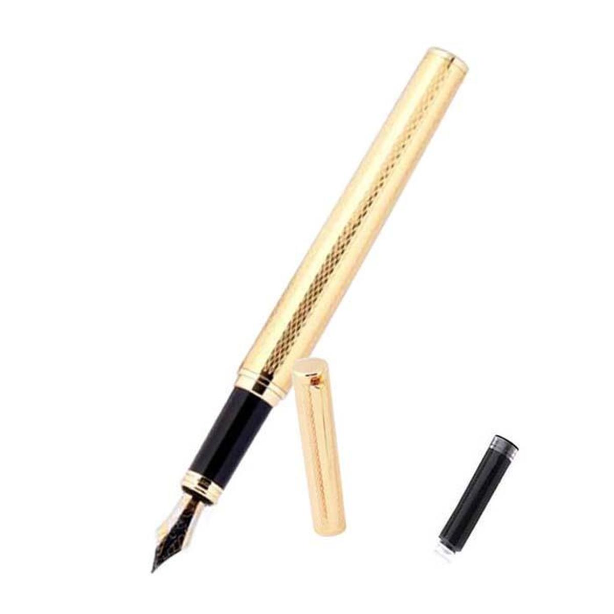 Pluma Tipo Fuente Elegante High Mónaco Mxgpc-001 1 PZA color Dorado Tinta Negra