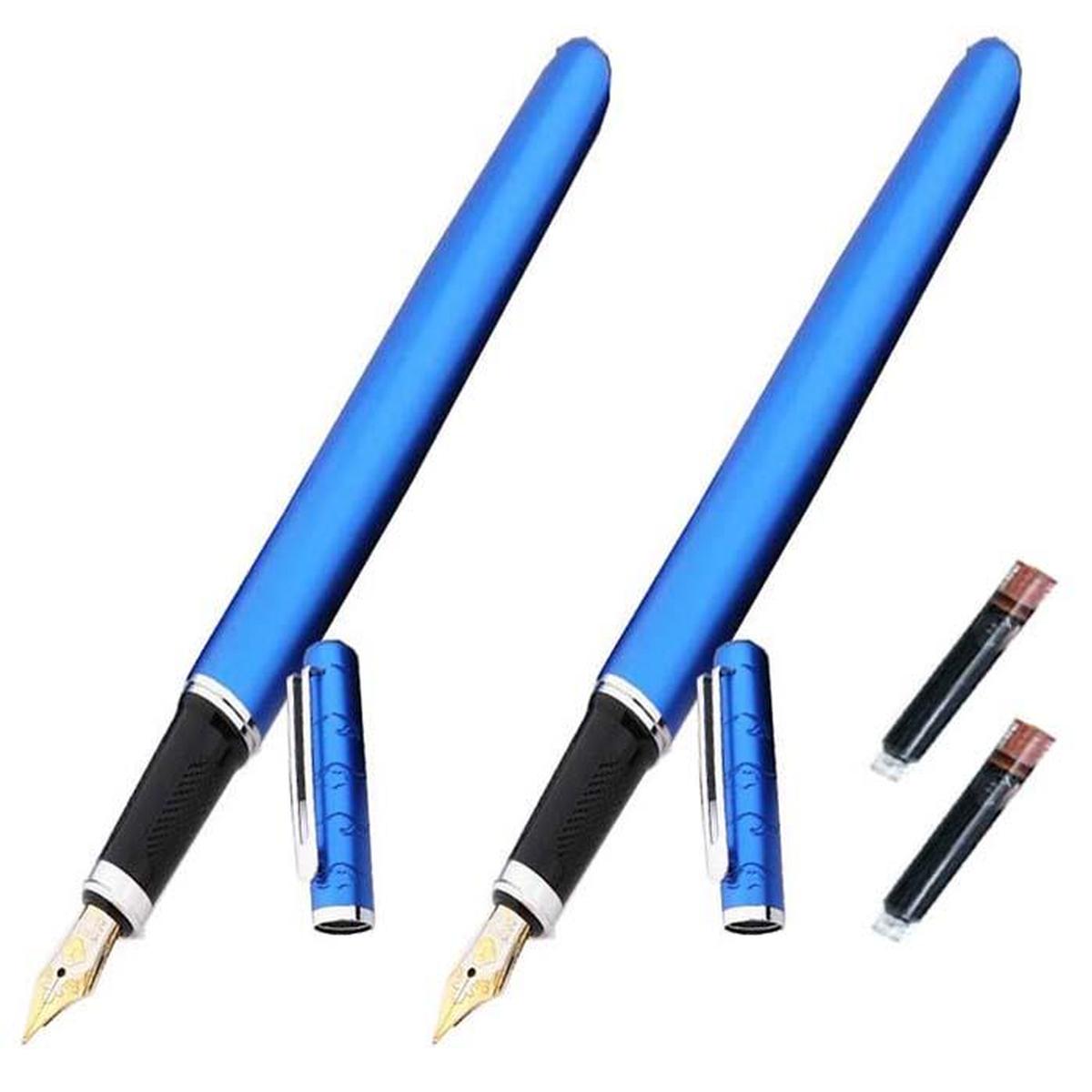 Foto 1 | Plumas Fuente Trazo Fino High Monaco Mxcyb-008 2 PZAS color Azul Tinta Café