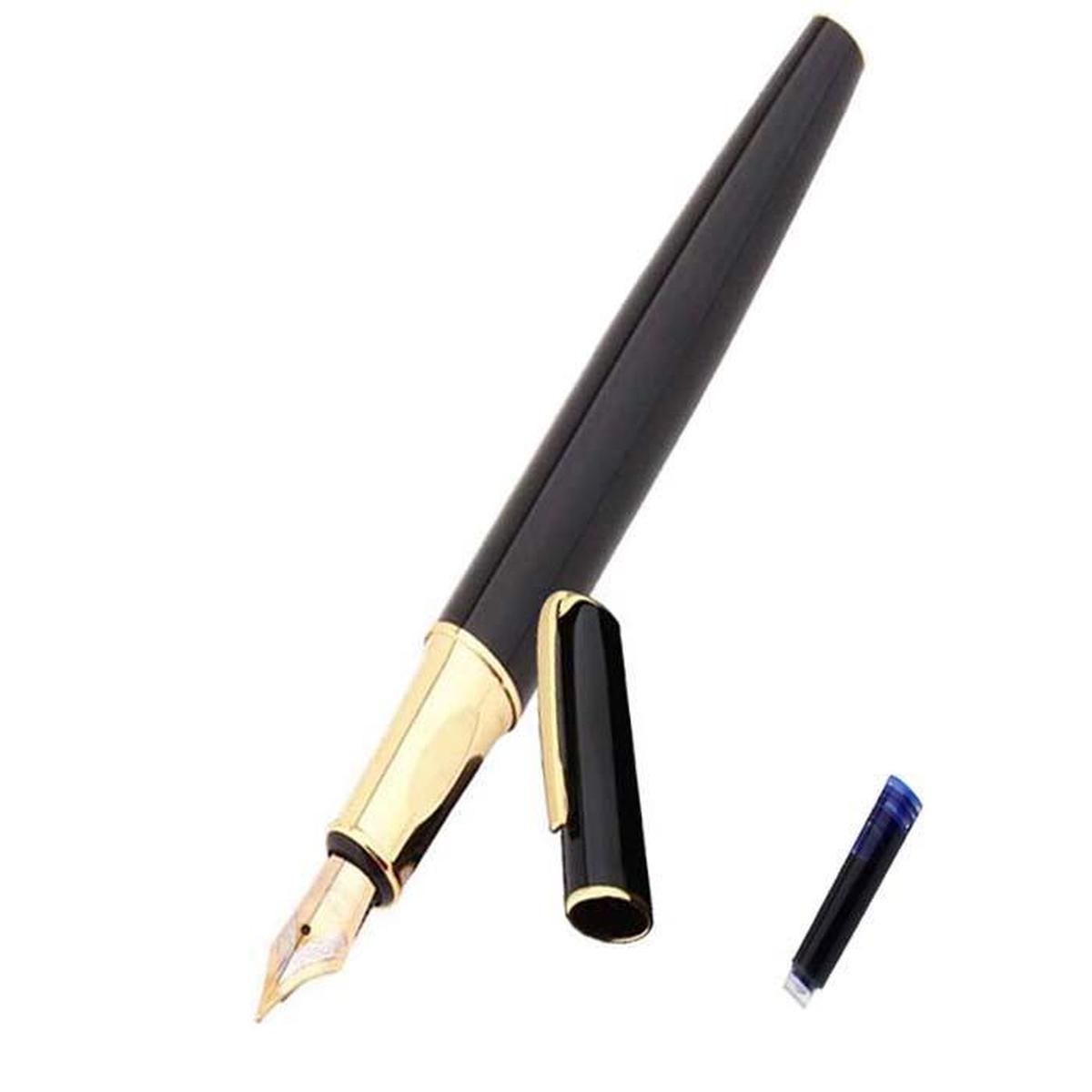 Pluma Tipo Fuente Recargables High Mónaco Mxbwy-005 1 PZA color Negro Tinta Azul