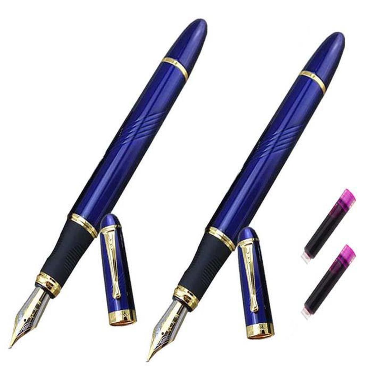 Plumas Fuente Gran Diseño High Mónaco Mxbec-012 2 PZAS color Azul Tinta Rosa