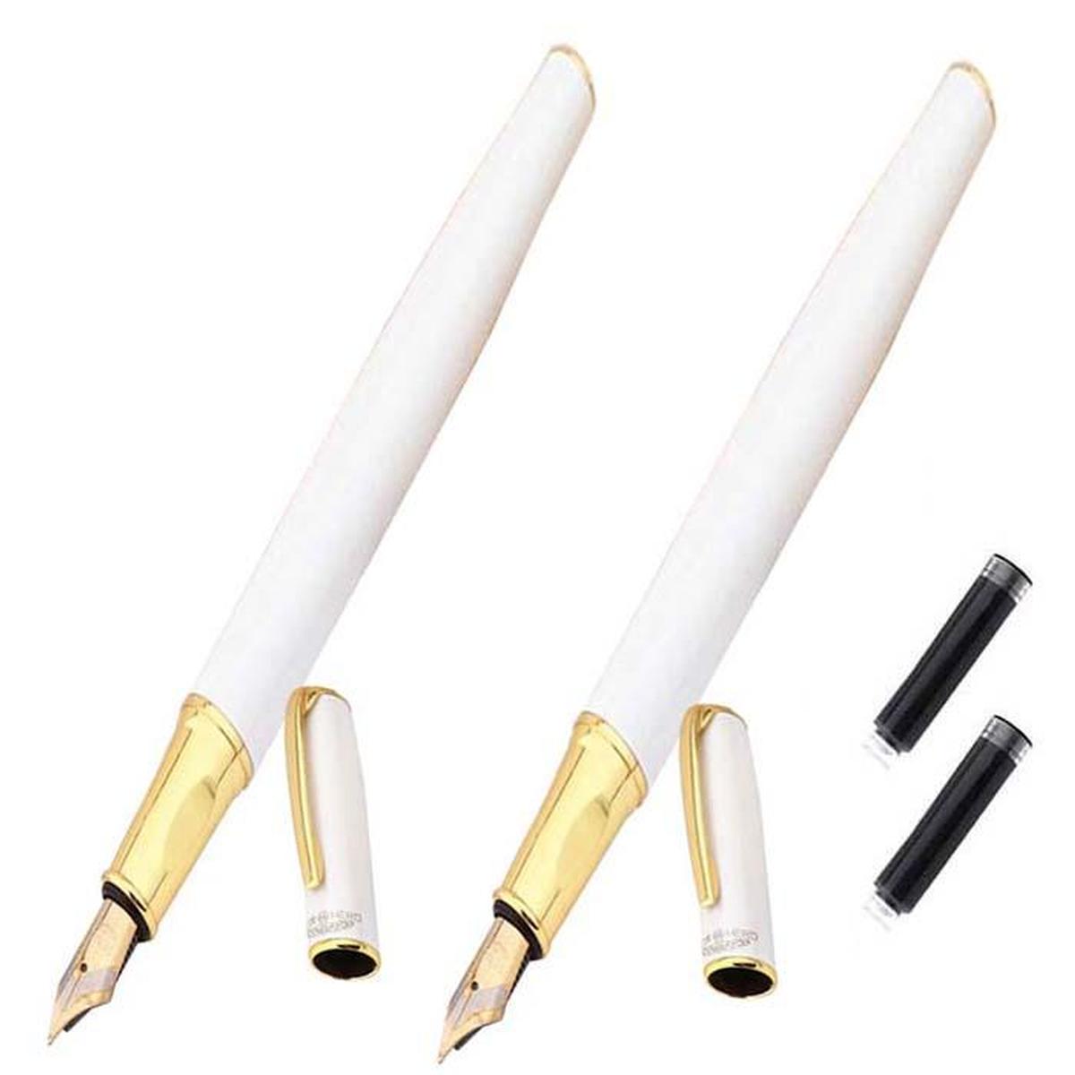 Plumas Fuente para Tinta High Monaco Mxiwe-002 2 PZA color Blanco Tinta Negra