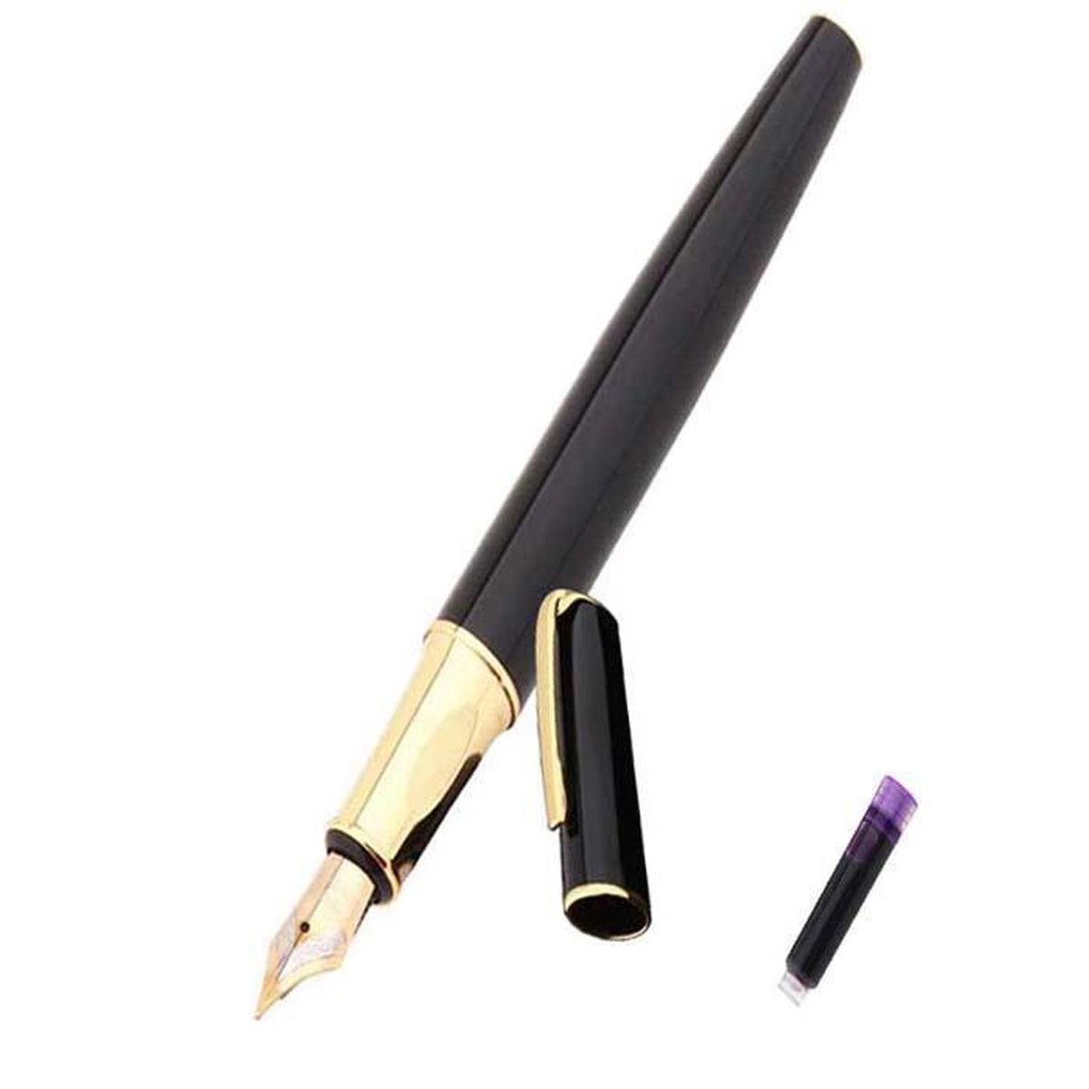 Pluma Tipo Fuente Punto Fino High Monaco Mxbwy-003 1 PZA color Negro Tinta Morada