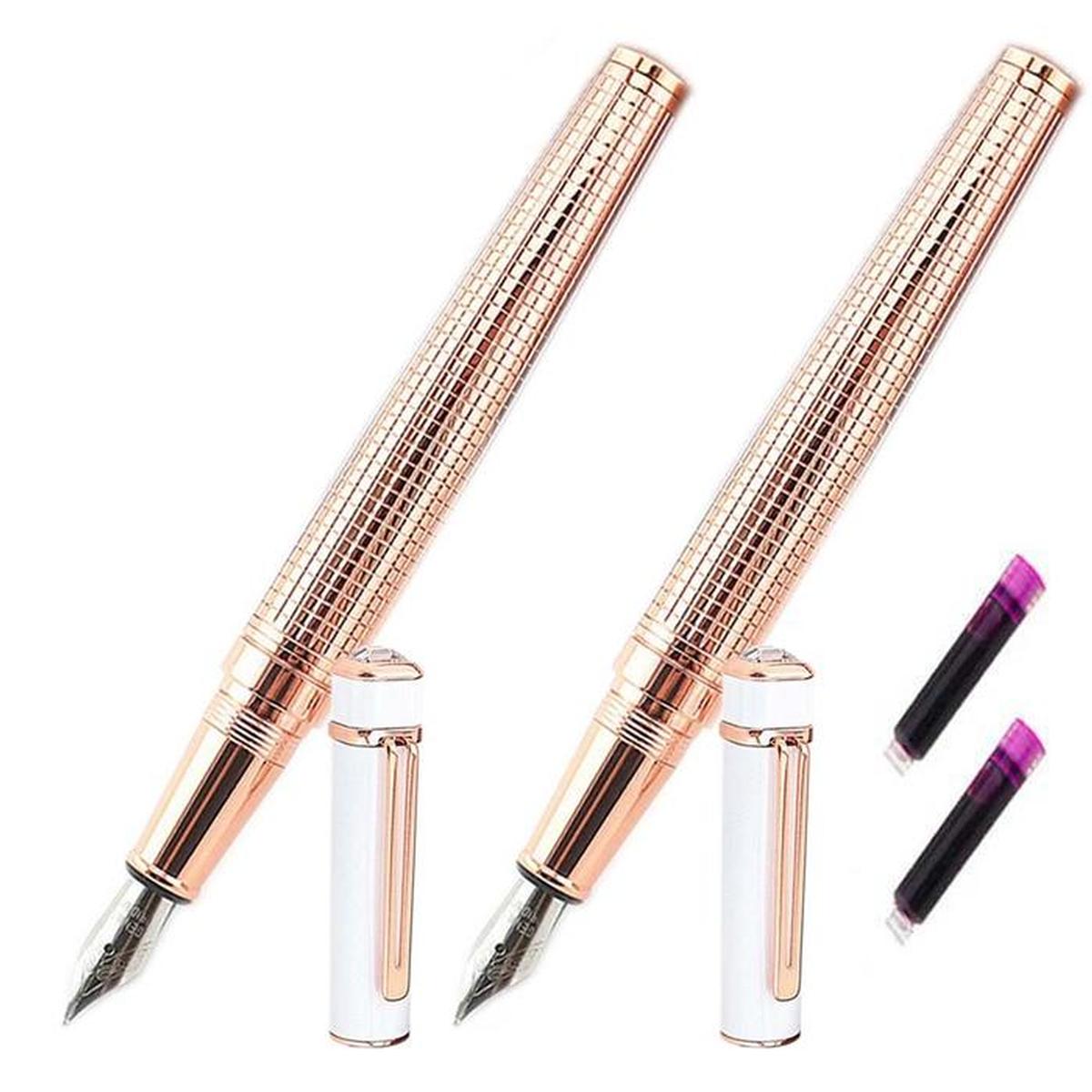 Foto 2 pulgar | Pluma Fuente Mejor Trazo High Monaco Mxlik-018 2 piezas color Rosa con 2 Tintas color Rosa