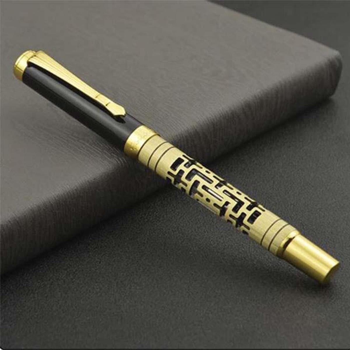 Foto 3 | Bolígrafos Tipo Fuente Resistente High Monaco Mxgmz-008 2 piezas color Dorado con 2 Tintas color Verde