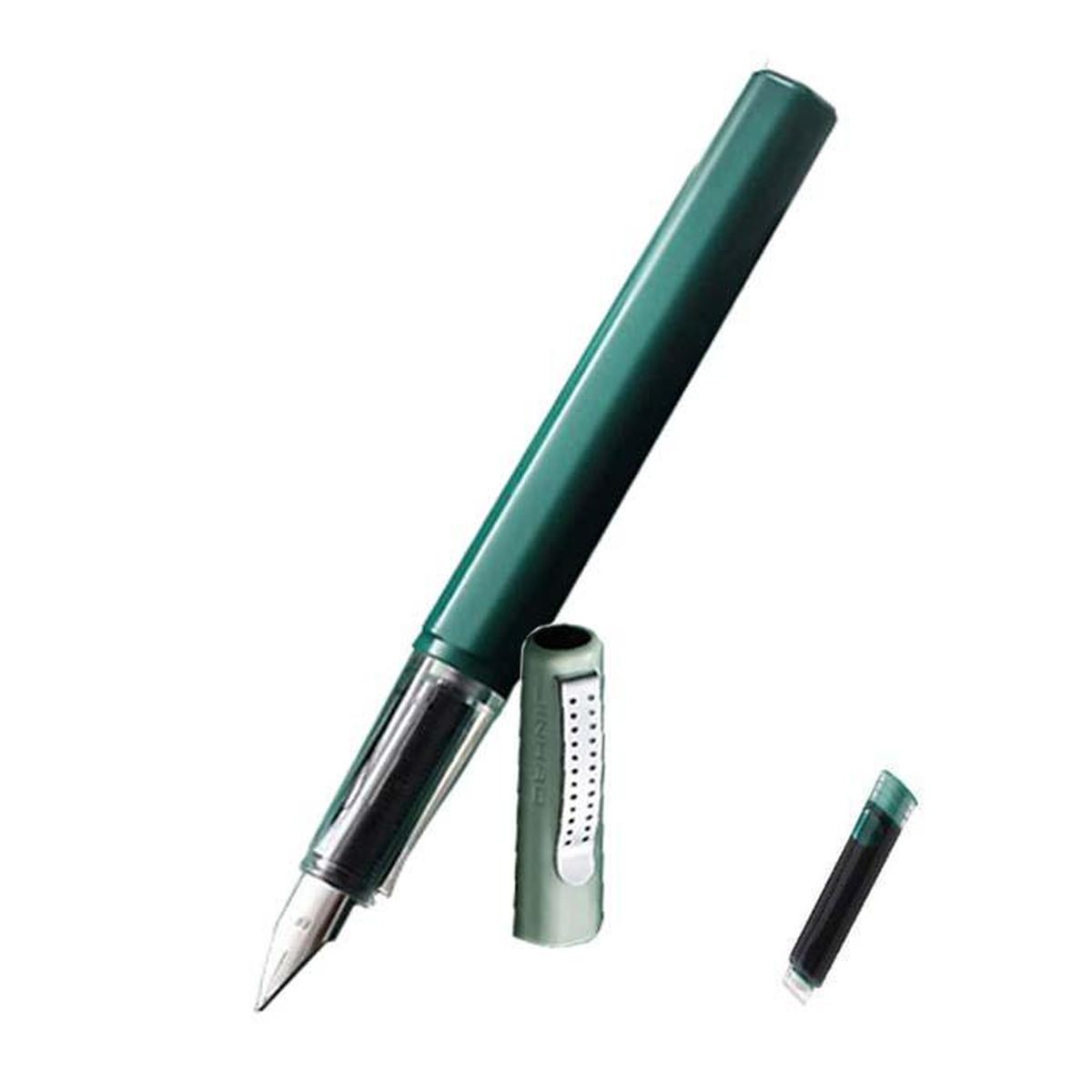 Foto 2 pulgar | Pluma Fuente con Cartuchos High Mónaco Mxlux-009 1 PZA color Verde