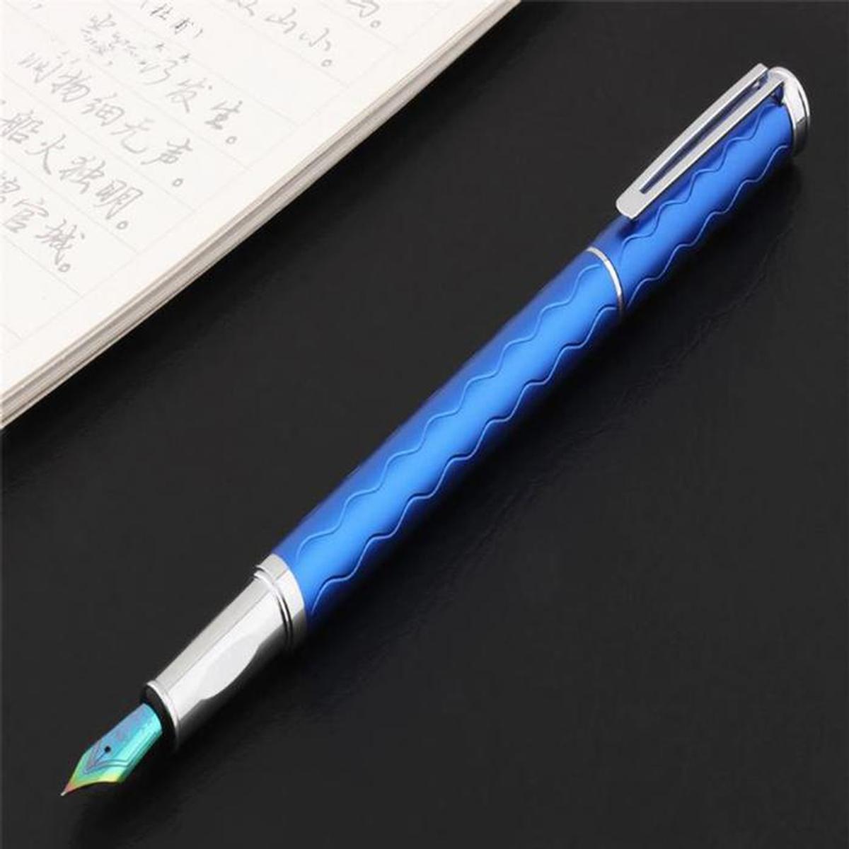 Foto 4 pulgar | Pluma Tipo Fuente Rendimiento  High Monaco Mxlbm-012 2 piezas color Azul
