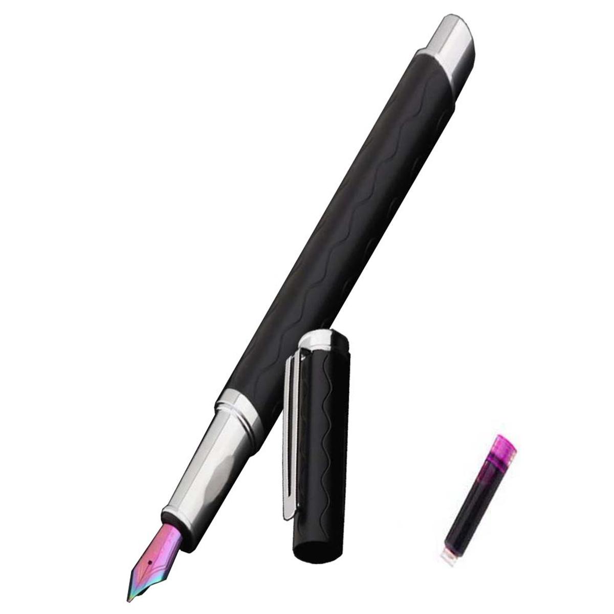 Pluma Fuente High Monaco MXSIB-017 color Negro + 1 Tinta Rosa