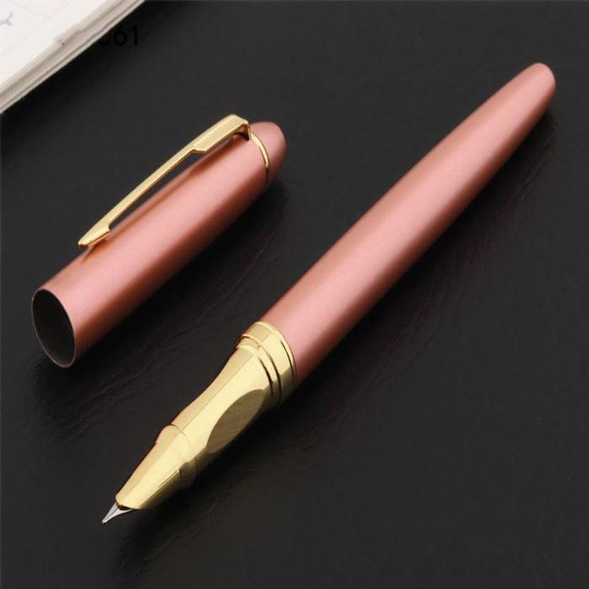 Foto 4 pulgar | Pluma Fuente High Monaco MXALI-009 color Coral para Mujer + 1 Tinta Roja