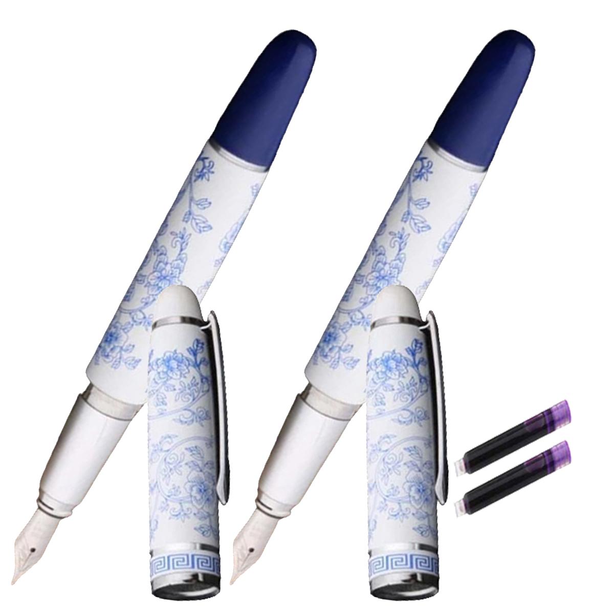 Plumas Fuentes High Monaco MXXLP-004 color Azul 2 Piezas + 2 Tintas Morada