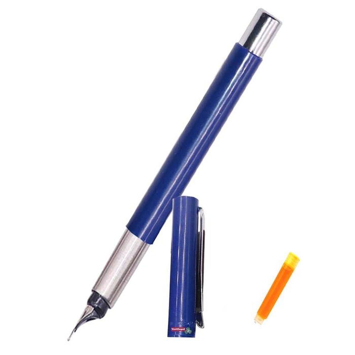 Foto 2 pulgar | Pluma Fuente High Mónaco Mxsbw-015 1 PZA color Azul Tinta Amarrilla
