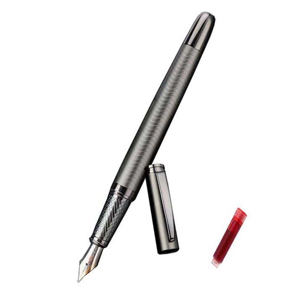 Pluma tipo Fuente con Tinta High Monaco Mxsyg-009 1 Pieza color Gris 1 Tinta Roja