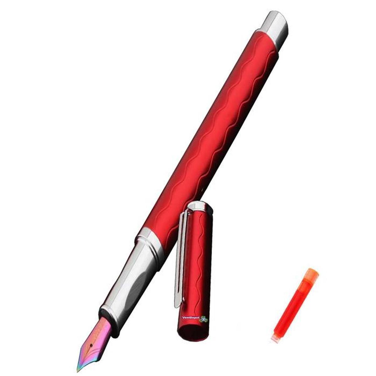 Pluma tipo Fuente Punta Ultra Fina High Monaco Mxdse-013 1 Pieza color Rojo 1 Tinta Naranja