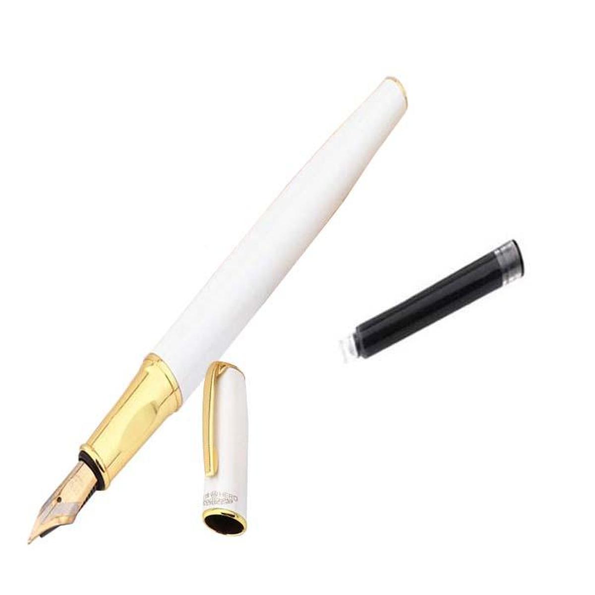 Plumas Fuente Profesional High Monaco Mxiwe-001 1 Pieza color Blanco 1 Tinta Negra