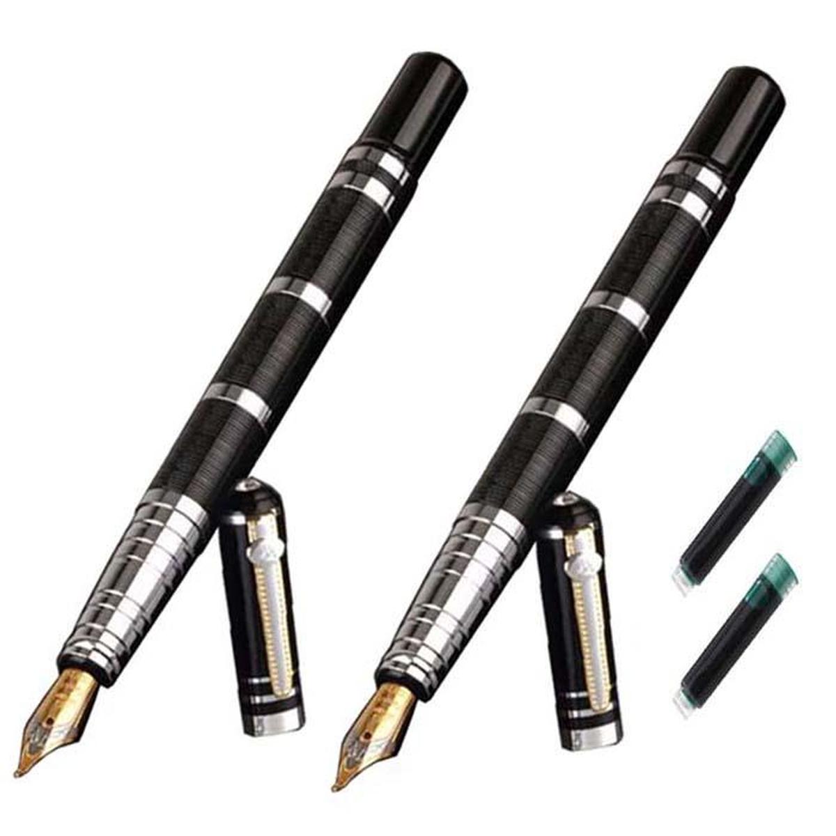 Plumas Fuente High Monaco Mxbkt-008 2 Piezas color Negro 2 Tintas color Verde