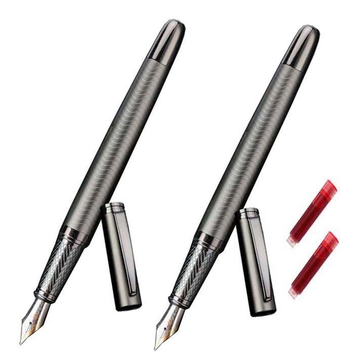 Foto 1 | Pluma Tipo Fuente Recargable  High Mónaco  Mxsyg-010  2 Piezas color Gris