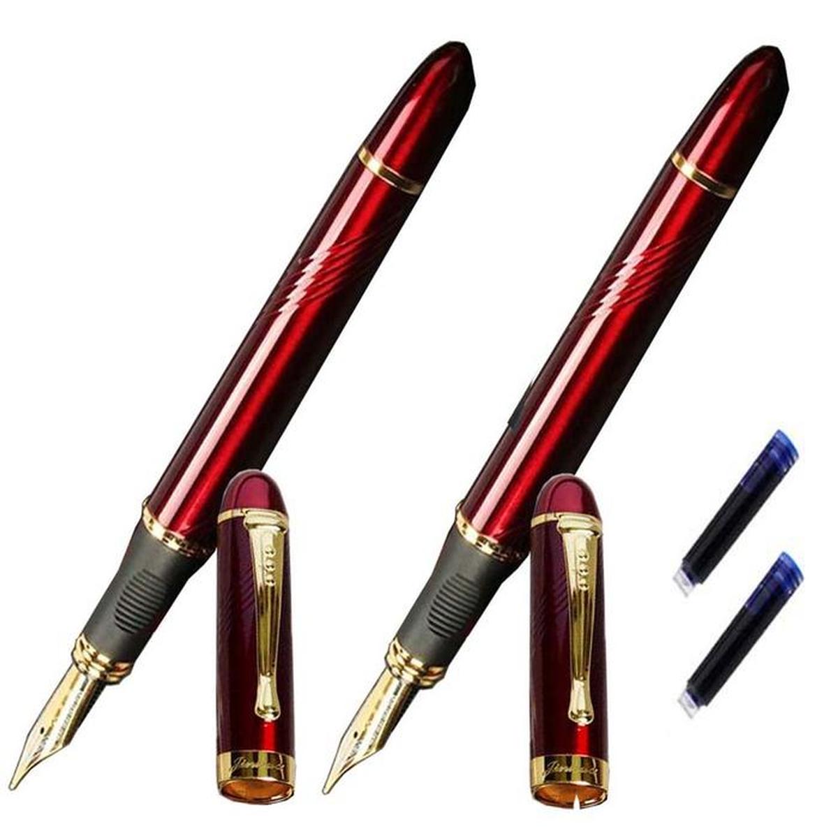 Pluma tipo Fuente High Mónaco  Mxrer-006  2 Piezas color Rojo