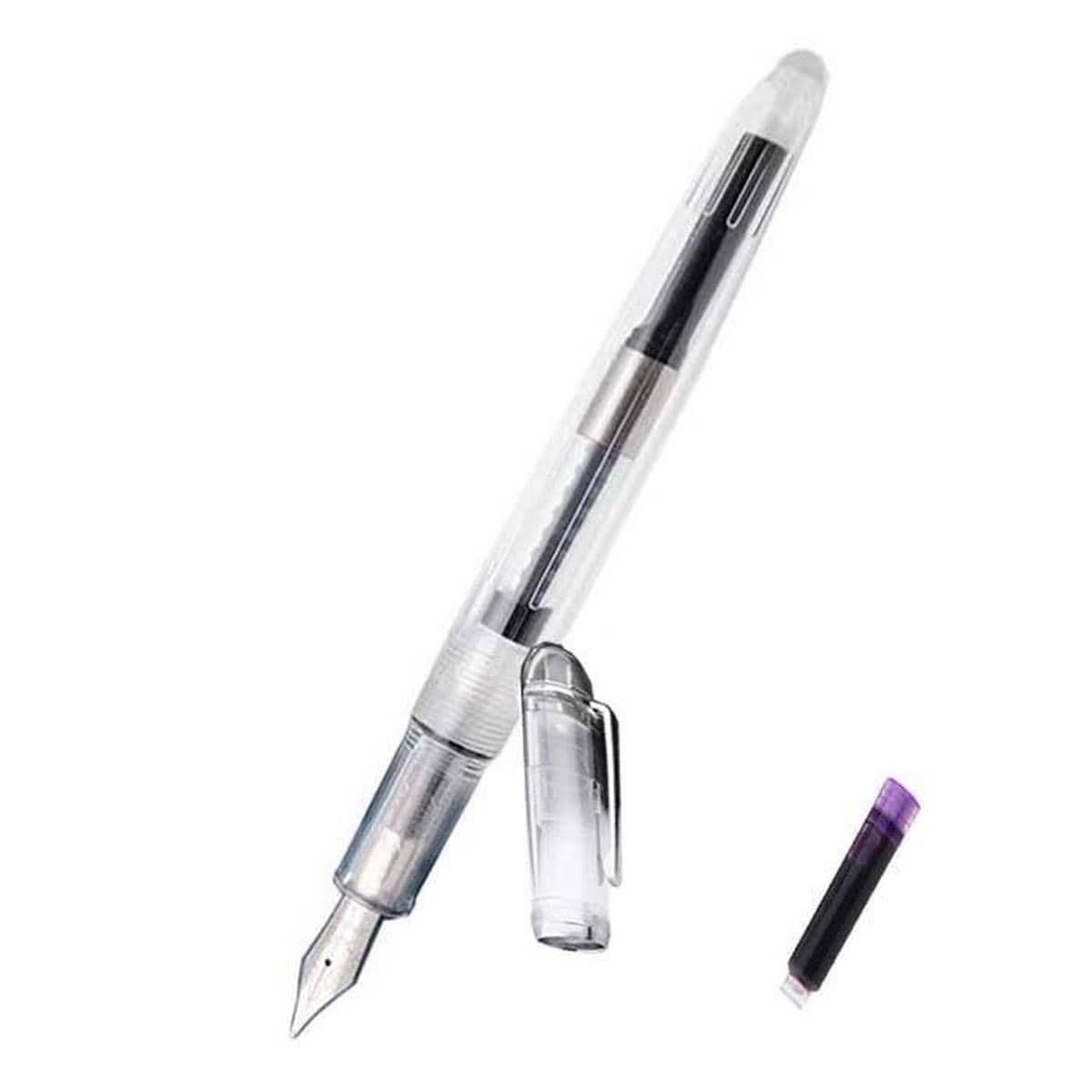 Pluma Tipo Fuente Trazo Fino High Monaco Mxlhh-003 color Blanco 1 PZA Tinta Morada $475