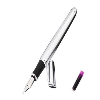 Foto 1 | Pluma Fuente Con Cartuchos High Monaco Mxsvh-011 1 pieza color Plata con Tinta color Rosa