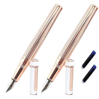 Foto 1 | Plumas Tipo Fuente Elegante High Monaco Mxlik-006 2 piezas color Rosa Tintas color Azul