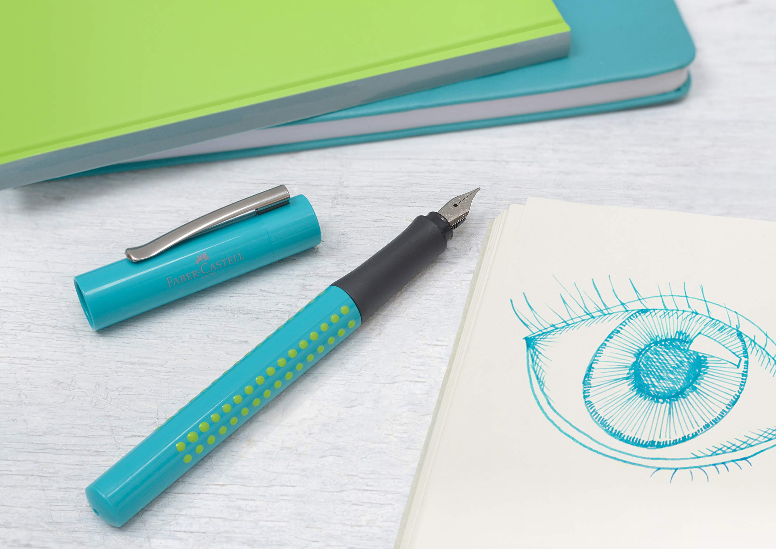 Foto 2 | Pluma Estilográfica Faber-castell Grip 2010 M Turquesa 140916 - Venta Internacional