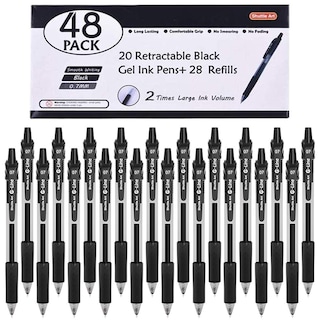 Foto 1 | Bolígrafos De Gel Shuttle Art Black, Paquete De 48 (20 Bolígrafos Con 28 Recambios) - Venta Internacional.