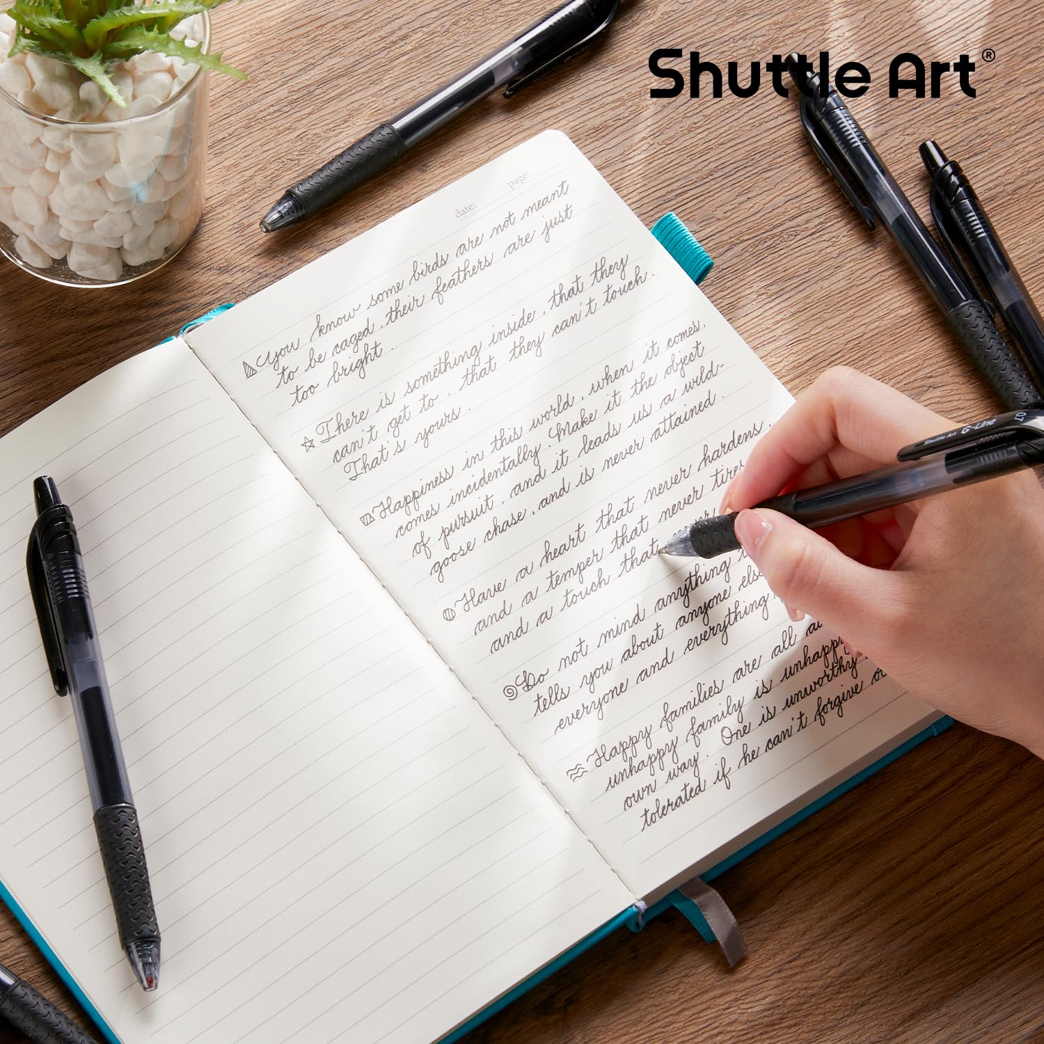 Foto 5 | Bolígrafos De Gel Shuttle Art Black, Paquete De 48 (20 Bolígrafos Con 28 Recambios) - Venta Internacional.