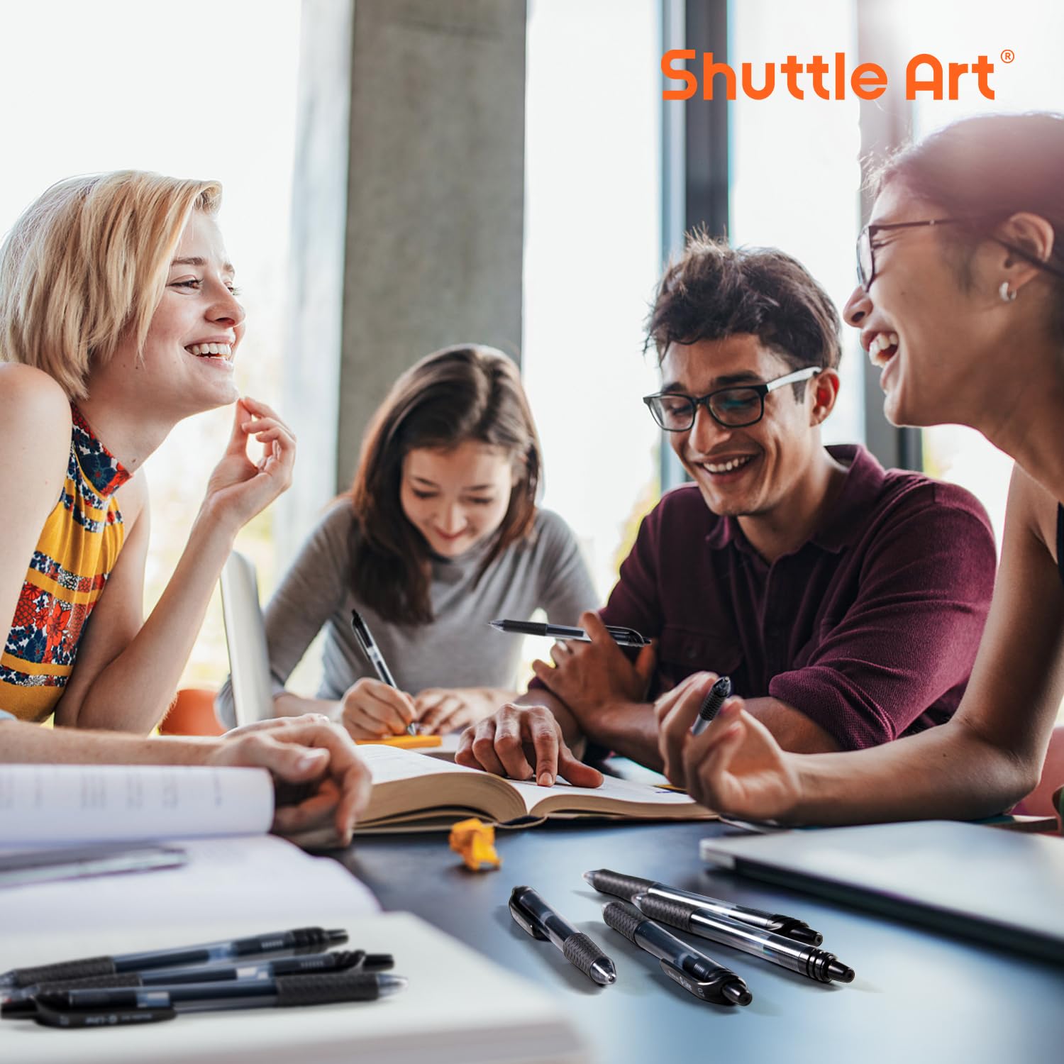 Foto 6 | Bolígrafos De Gel Shuttle Art Black, Paquete De 48 (20 Bolígrafos Con 28 Recambios) - Venta Internacional.