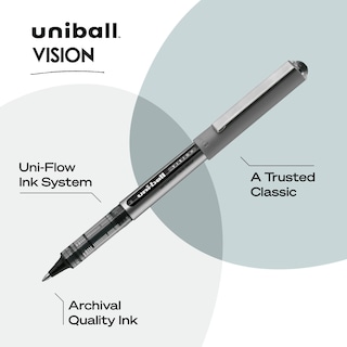 Foto 3 | Bolígrafo Uni-ball Vision Rollerball Negro de 0,7 mm Paquete de 4 - Venta Internacional