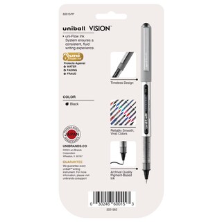 Foto 7 | Bolígrafo Uni-ball Vision Rollerball Negro de 0,7 mm Paquete de 4 - Venta Internacional