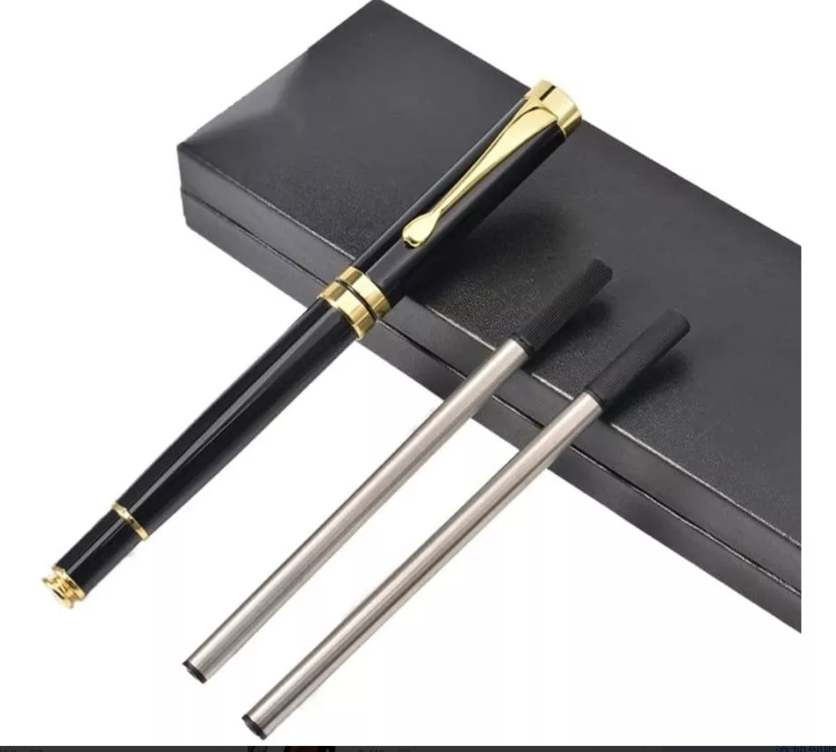 Foto 2 | Pluma Estilográfica Genérica Con Recarga Y Caja De Regalo De 15 Cm, Color Negro - Venta Internacional.