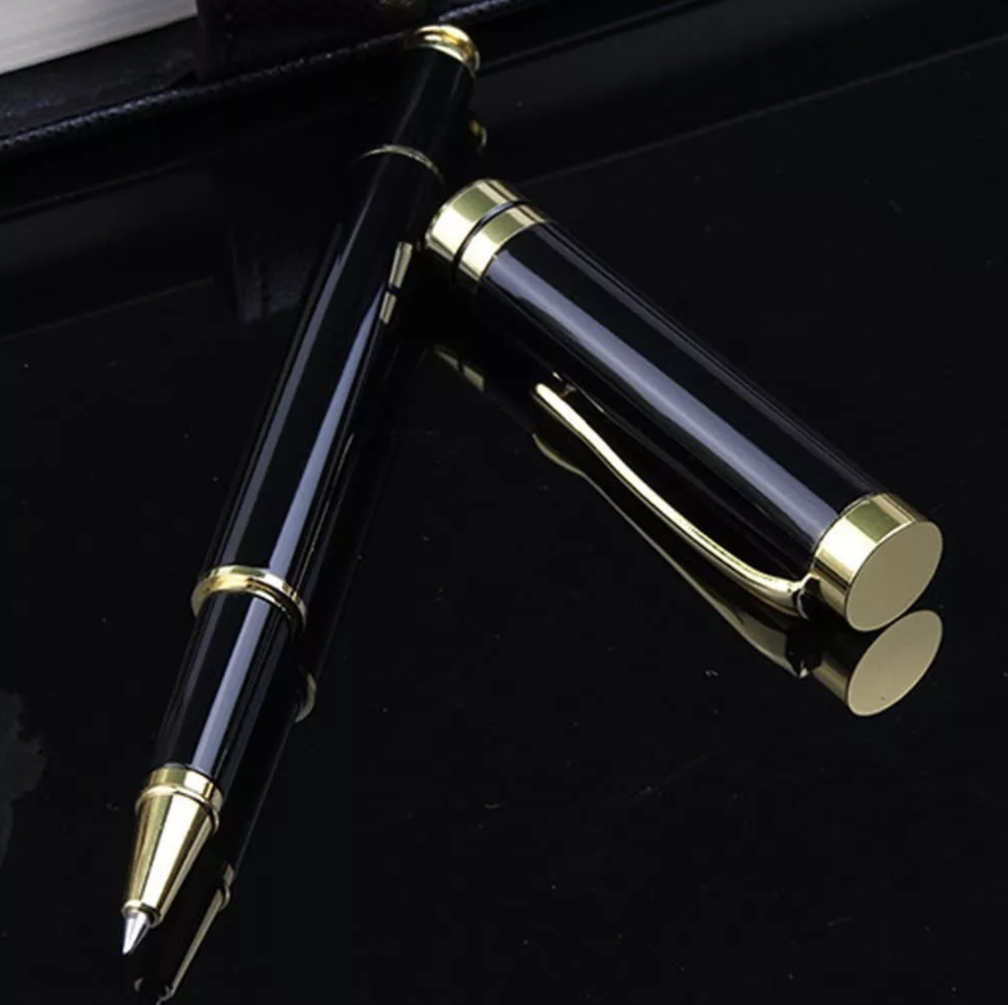 Foto 3 | Pluma Estilográfica Genérica Con Recarga Y Caja De Regalo De 15 Cm, Color Negro - Venta Internacional.