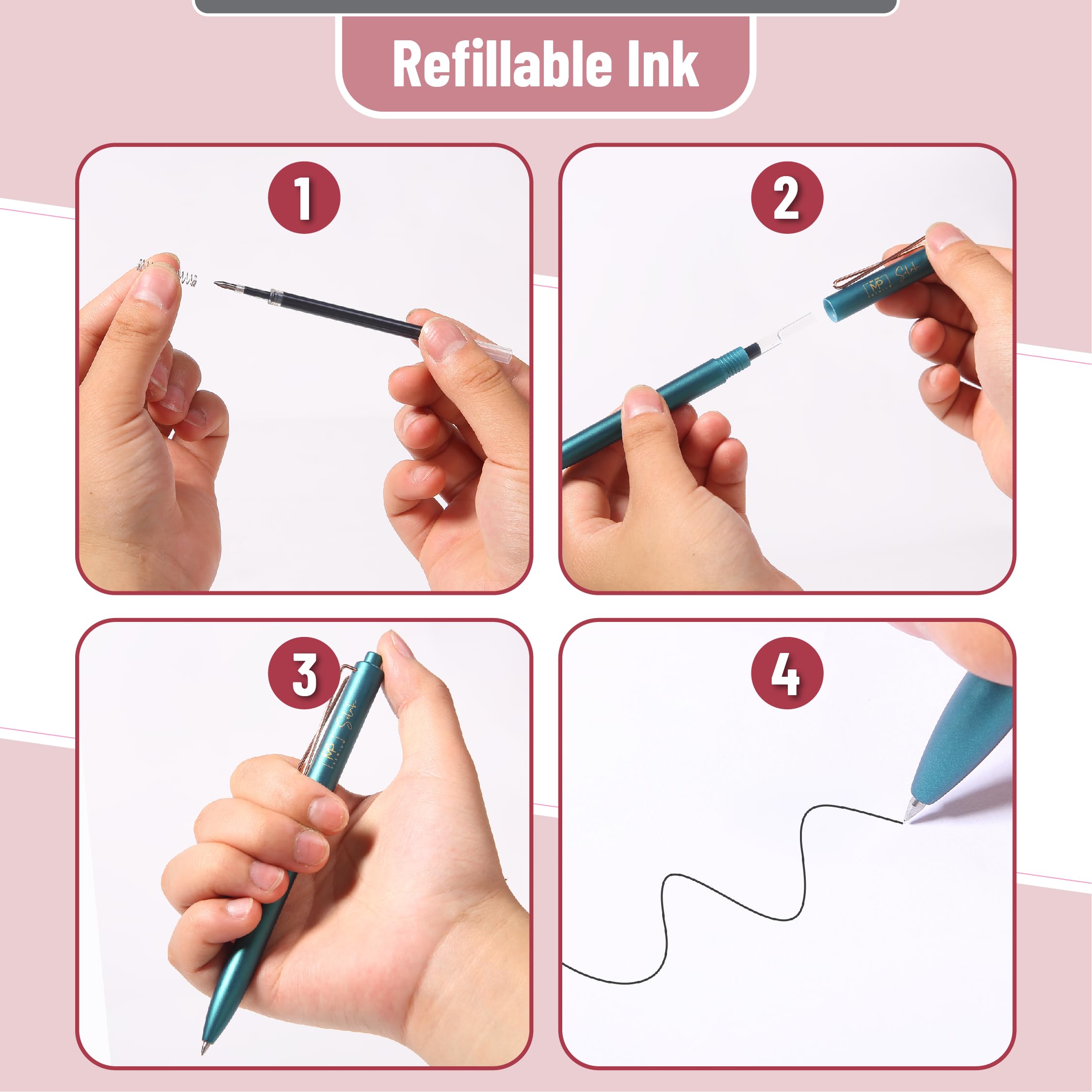 Foto 5 | Bolígrafos De Gel Mr. Pen Retráctiles De Punta Fina De 0,5 Mm, Tinta Negra, Paquete De 12 - Venta Internacional.