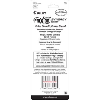 Foto 3 | Bolígrafos De Tinta De Gel Pilot Frixion Synergy Clicker, 0,5 Mm, Paquete De 3, Color Negro - Venta Internacional.