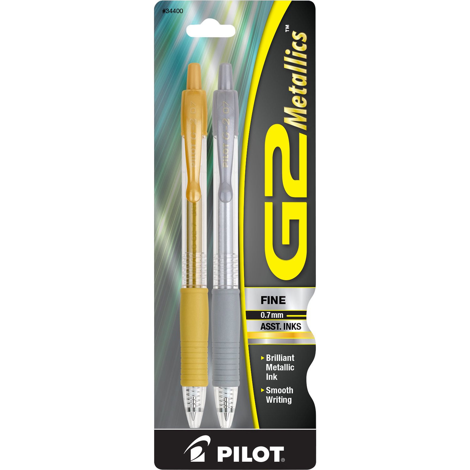 Bolígrafos de Gel Pilot G2 Metallics Punta Fina de 0,7 mm 2 Piezas - Venta Internacional
