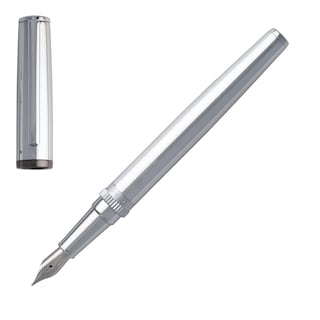 Foto 1 | Pluma Estilográfica Hugo Boss Gear Metal Chrome Con Tinta Azul - Venta Internacional.