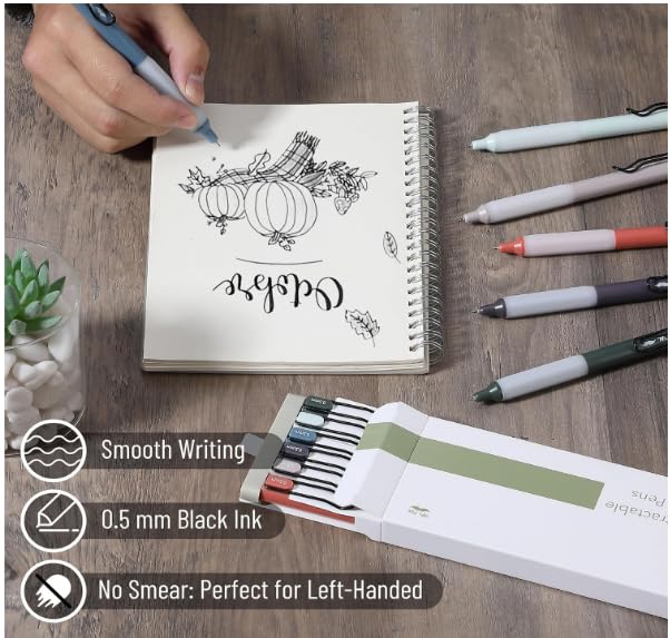 Foto 4 | Bolígrafos De Gel Mr. Pen Retráctiles De Punta Fina De 0,5 Mm, 18 Unidades, Color Negro  - Venta Internacional.