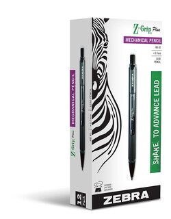 Foto 2 | Lápiz Mecánico Zebra Z-grip Plus De 0,7 Mm, Negro, 12 Unidades - Venta Internacional.