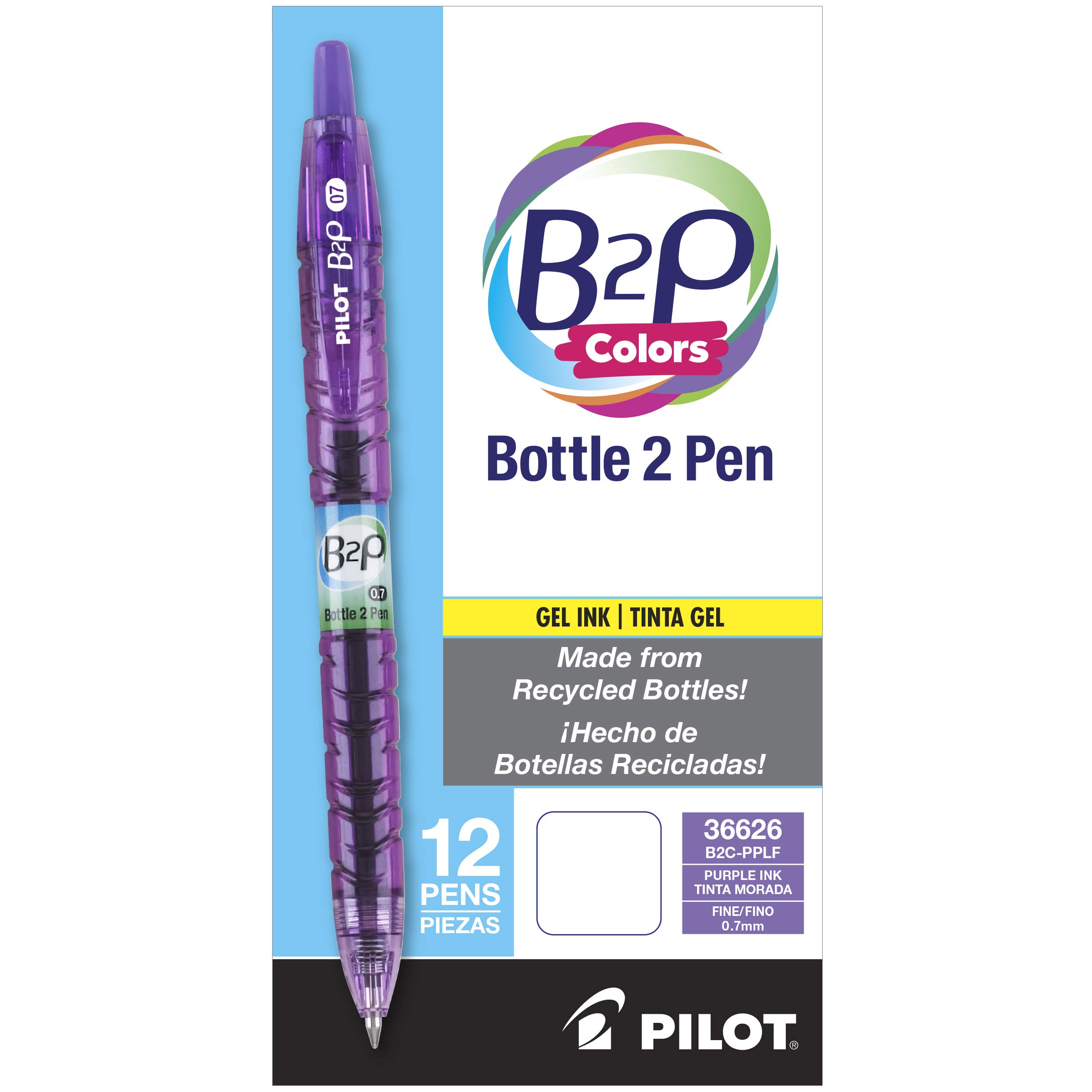 Foto 2 pulgar | Bolígrafo Gel Pen Pilot B2p Colors, Tinta Rellenable Retráctil Púrpura G2 - Venta Internacional.