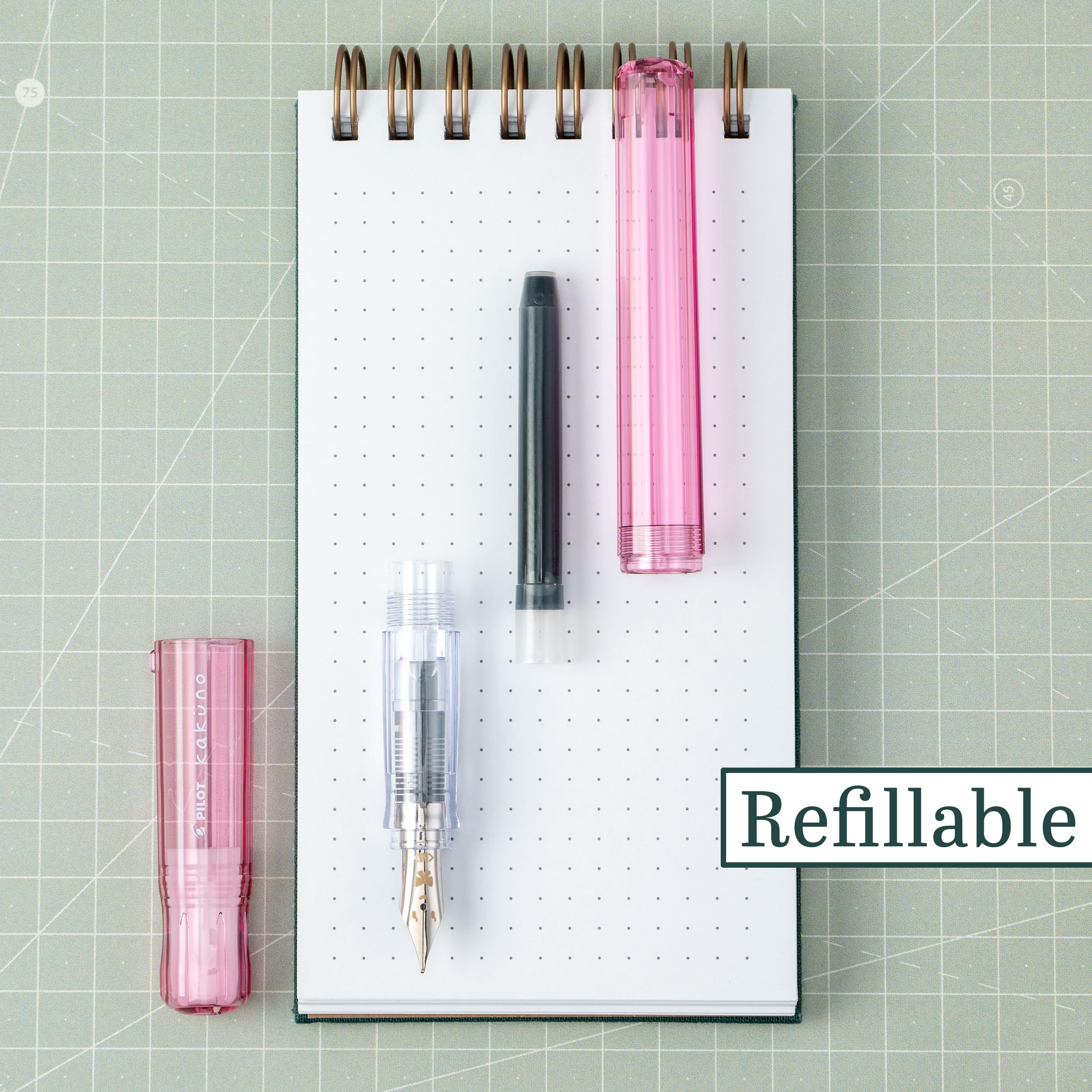 Foto 4 | Pluma Estilográfica Pilot Kakuno Pink Barrel, Punta Fina, Tinta Negra - Venta Internacional.