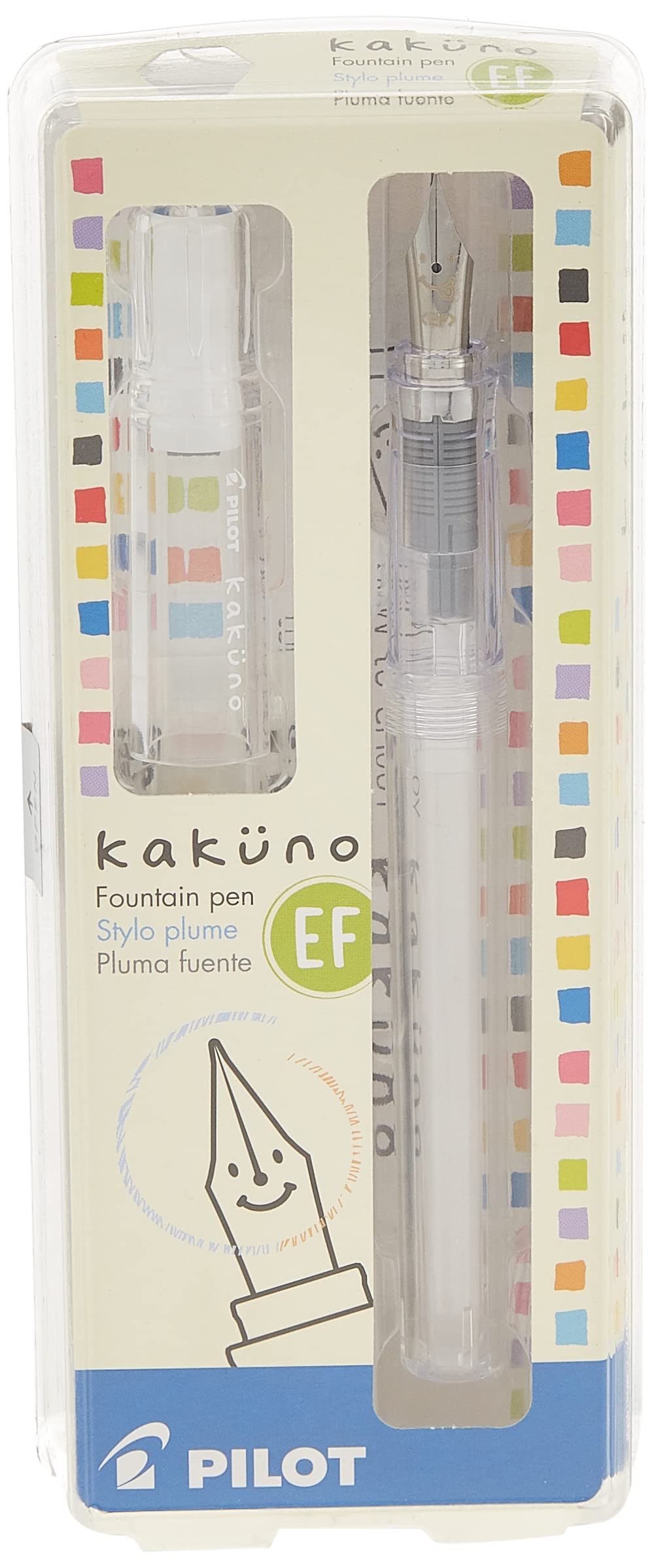 Foto 2 pulgar | Pluma Estilográfica Pilot Kakuno Clear Barrel Con Punta Extrafina - Venta Internacional.