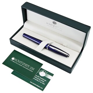 Foto 4 | Pluma Estilográfica Monteverde Aldo Domani Azul Con Punta Plateada - Venta Internacional.