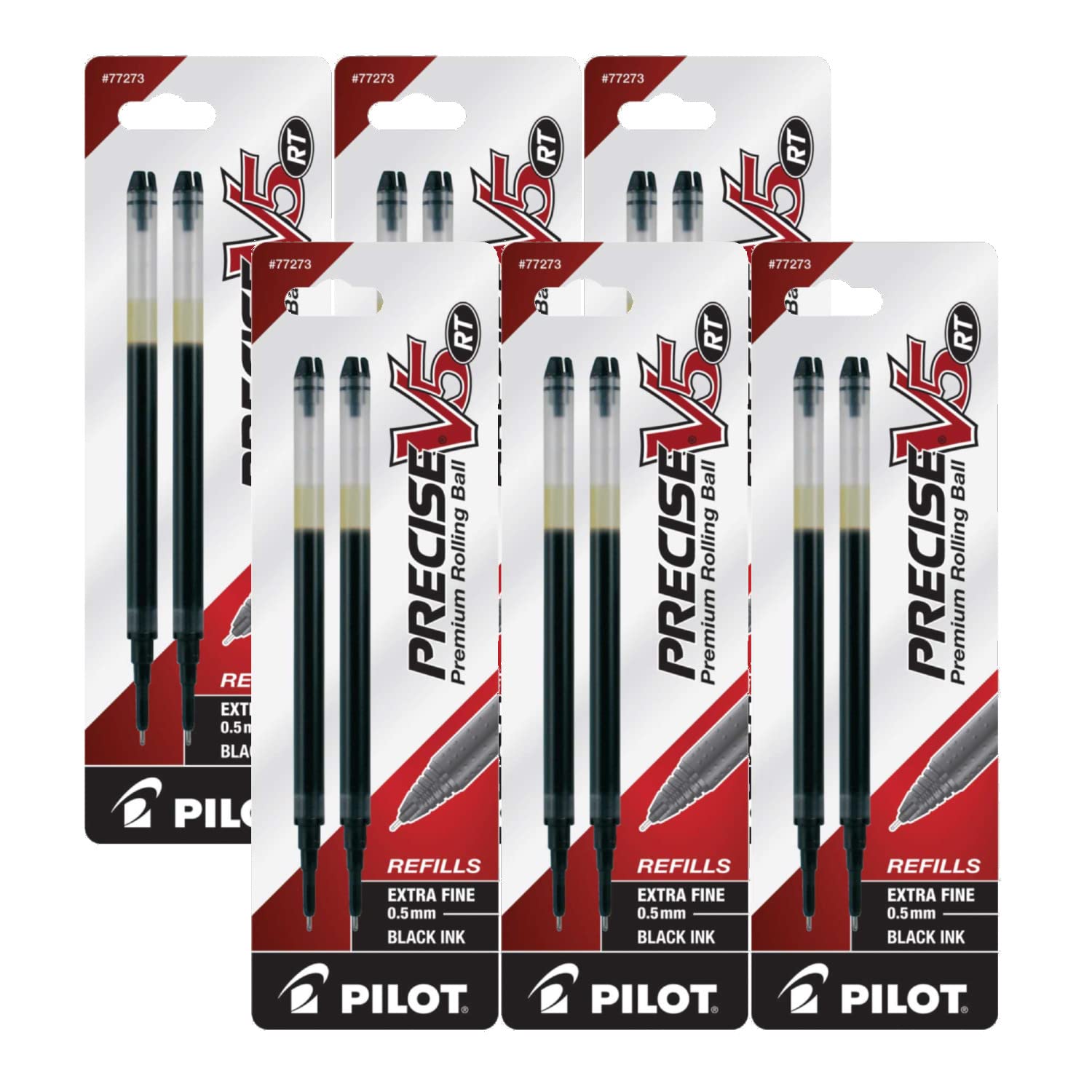 Recambios Para Bolígrafos Pilot Precise V5 Rt  Tinta Líquida  0 5 Mm  Color Negro  Paquete De 12 - Venta Internacional.